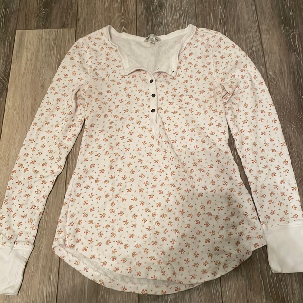 Lucky Brand Floral Henley Thermal